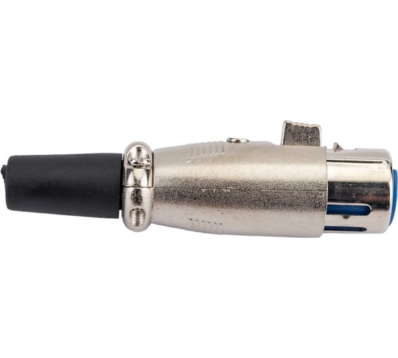 Разъем XLR 3P гнездо Pro Legend металл на кабель с хомутом 70мм, PL2187