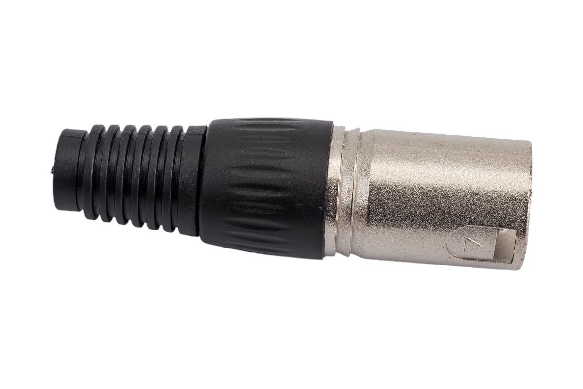 Разъем XLR 3P штекер Pro Legend металл цанга на кабель, черный, PL2172 ...