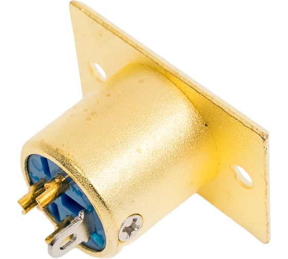 Разъем XLR 3P штекер Pro Legend металл на корпус, Gold, PL2191
