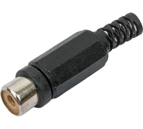 Разъем RCA гнездо Pro Legend пластик на кабель, черный, PL2151