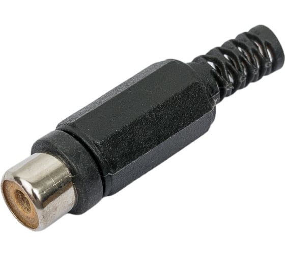 Разъем RCA гнездо Pro Legend пластик на кабель, черный, PL2151 1