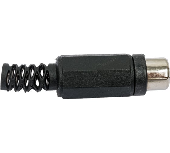 Разъем RCA гнездо Pro Legend пластик на кабель, черный, PL2151