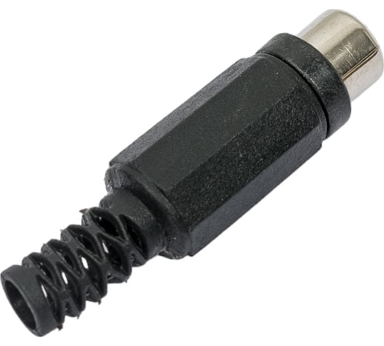 Разъем RCA гнездо Pro Legend пластик на кабель, черный, PL2151