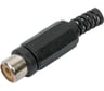 Разъем RCA гнездо Pro Legend пластик на кабель, черный, PL2151