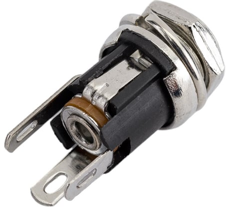 Разъем питания 5.5x2.1мм гнездо Pro Legend металл-пластик на корпус с гайкой, PL2324