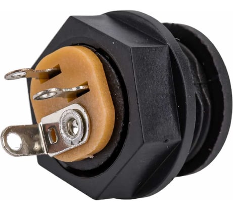 Разъем питания 5.5x2.1мм гнездо Pro Legend пластик на корпус с гайкой, PL2323