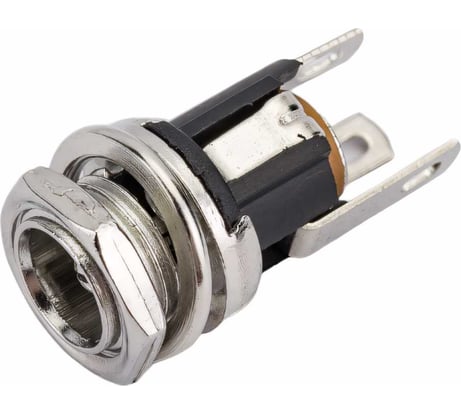 Разъем питания 5.5x2.5мм гнездо Pro Legend металл-пластик на корпус с гайкой, PL2325