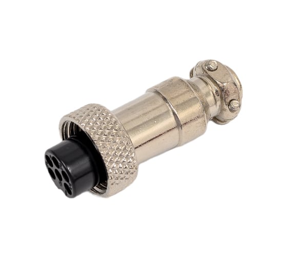 Разъем MIC12 6P гнездо Pro Legend металл на кабель, PL2218