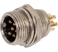 Разъем MIC12 6P штекер Pro Legend металл на корпус, PL2224