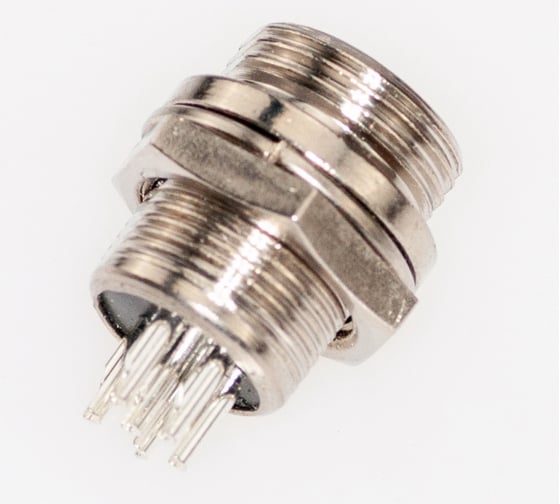 Разъем MIC12 6P штекер Pro Legend металл на корпус, PL2224