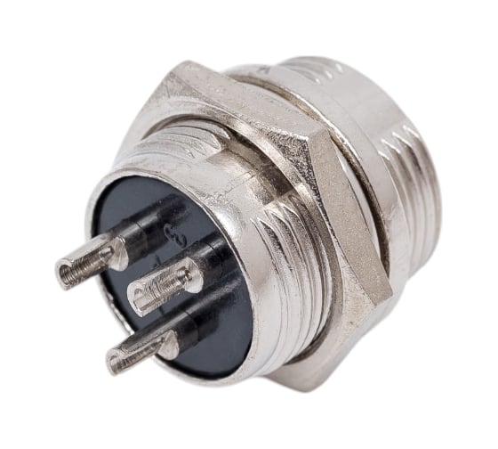 Разъем MIC16 3P штекер Pro Legend металл на корпус, PL2207