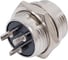 Разъем MIC16 3P штекер Pro Legend металл на корпус, PL2207 2