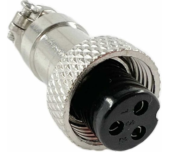 Разъем MIC12 3P гнездо Pro Legend металл на кабель, PL2215