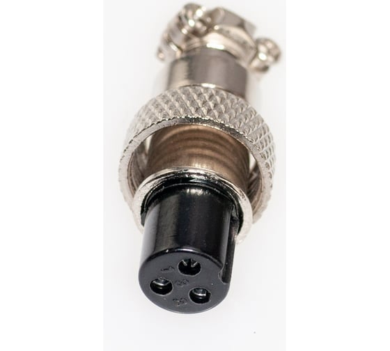Разъем MIC12 3P гнездо Pro Legend металл на кабель, PL2215