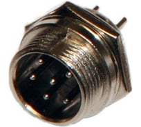 Разъем MIC16 6P штекер Pro Legend металл на корпус, PL2209
