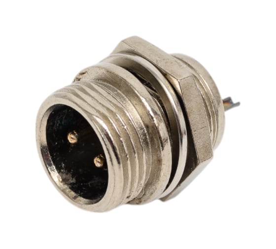 Разъем MIC12 2P штекер Pro Legend металл на корпус, PL2220