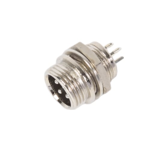Разъем MIC12 4P штекер Pro Legend металл на корпус, PL2222