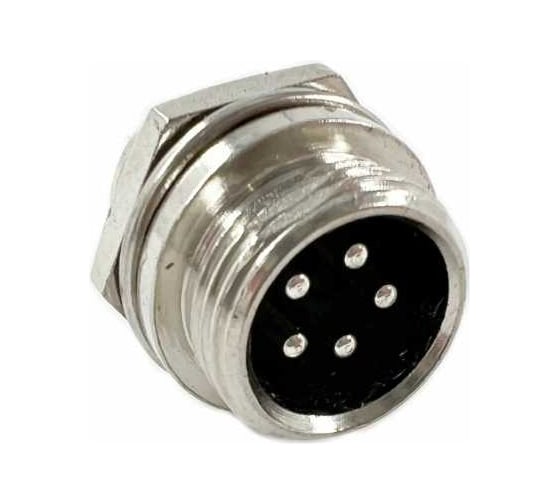 Разъем MIC12 5P штекер Pro Legend металл на корпус, PL2223