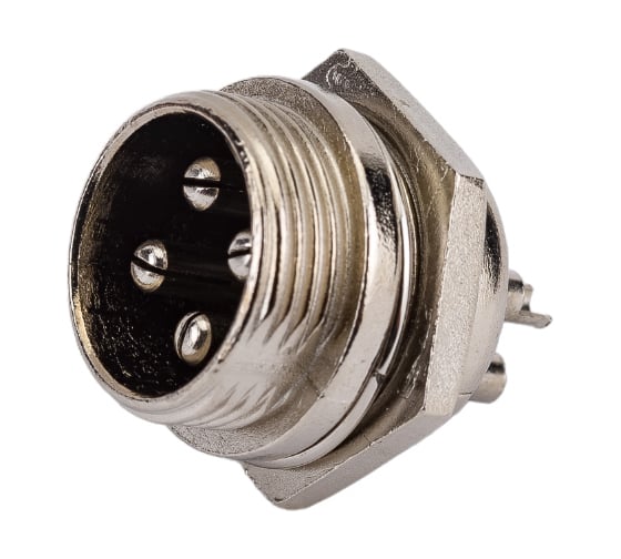 Разъем MIC16 4P штекер Pro Legend металл на корпус, PL2208