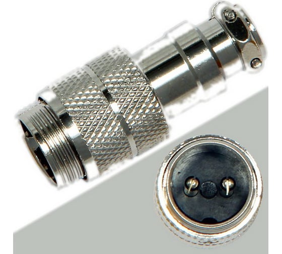Разъем MIC16 2P штекер Pro Legend металл на кабель, PL2210