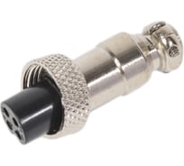 Разъем MIC12 4P гнездо Pro Legend металл на кабель, PL2216