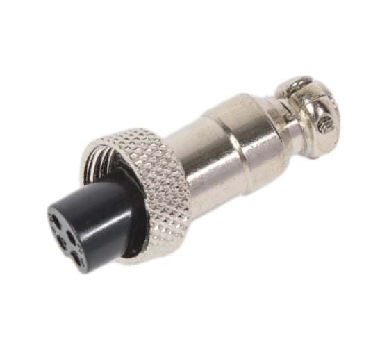 Разъем MIC12 4P гнездо Pro Legend металл на кабель, PL2216