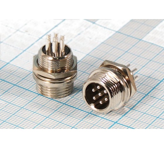 Разъем MIC12 7P штекер Pro Legend металл на корпус, PL2225