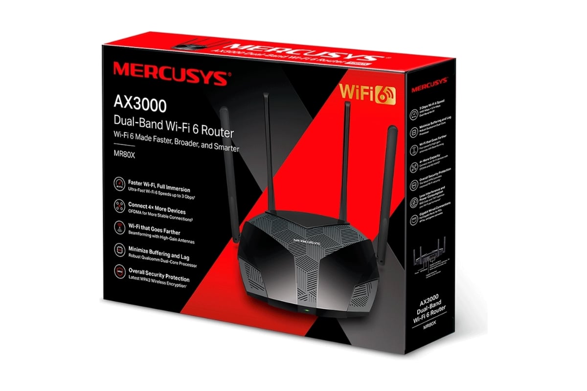 Двухдиапазонный wi-fi роутер MERCUSYS MR80X - выгодная цена, отзывы .