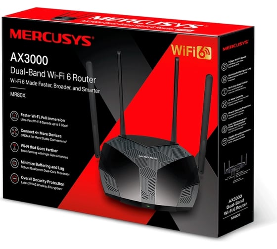 Двухдиапазонный wi-fi роутер MERCUSYS MR80X