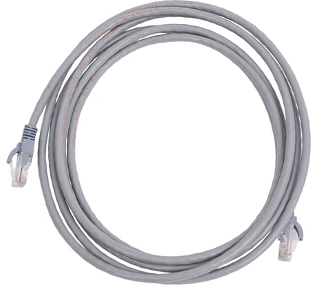 Коммутационный шнур DATAREX u/utp, категория 5e, pvc нга-ls 3,0 м, серый DR-180011