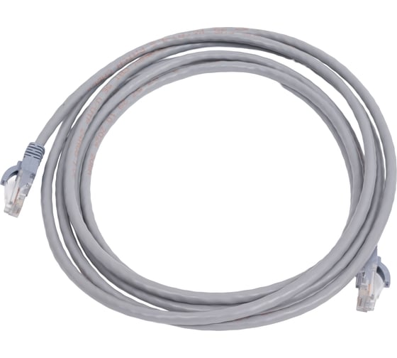 Коммутационный шнур DATAREX u/utp, категория 5e, pvc нга-ls 3,0 м, серый DR-180011