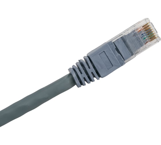 Коммутационный шнур DATAREX u/utp, категория 6, lszh, нга-hf, 2,0 м, серый DR-201020