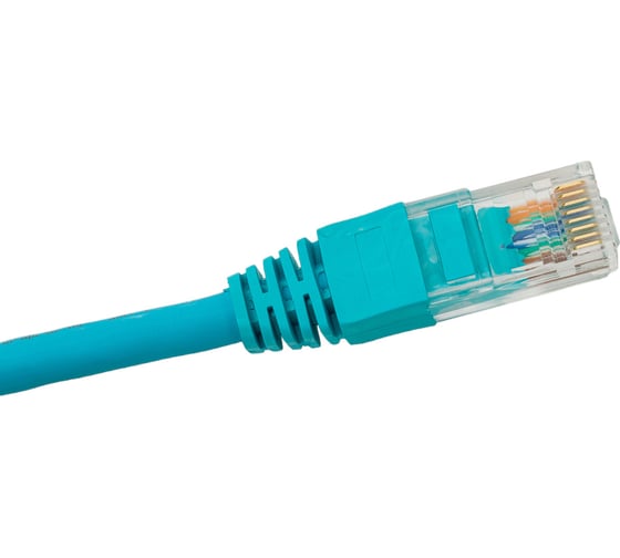 Коммутационный шнур DATAREX u/utp, категория 5e, lszh, нга-hf, 0,5 м, бирюзовый DR-181605