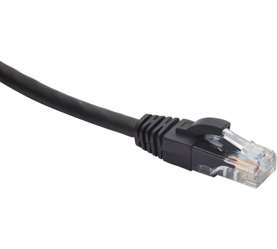 Коммутационный шнур DATAREX u/utp, категория 5e, lszh, нга-hf, 1,0 м, черный DR-181907