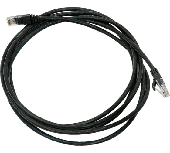 Коммутационный шнур DATAREX u/utp, категория 5e, lszh, нга-hf, 3,0 м, черный DR-181911