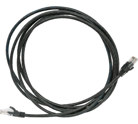 Коммутационный шнур DATAREX u/utp, категория 5e, lszh, нга-hf, 3,0 м, черный DR-181911