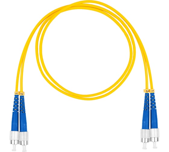 Оптический коммутационный шнур DATAREX патч-корд fc-fc duplex os2 нга-hf желтый 0,5 м DR-222240 1