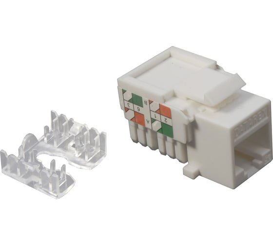 Розеточный модуль DATAREX keystone кат 6 utp 1xrj45 t568a/b белый DR-5103