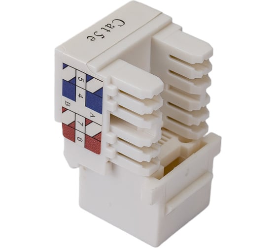 Розеточный модуль DATAREX keystone кат 5e utp 1xrj45 t568a/b белый DR-5102