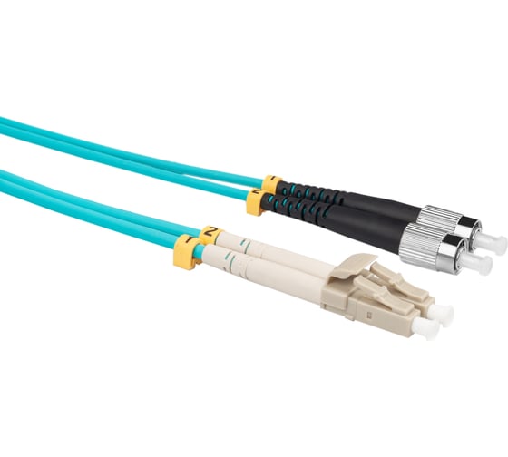 Оптический коммутационный шнур (патч-корд) DATAREX lc-fc duplex om3 нга-hf бирюзовый 1,5 м DR-220262