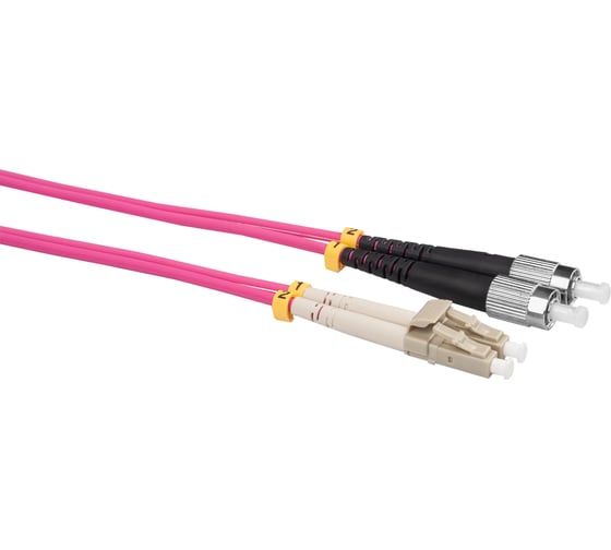 Оптический коммутационный шнур (патч-корд) DATAREX lc-fc duplex om4 нга-hf маджента 5,0 м DR-220275