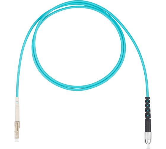 Оптический коммутационный шнур (патч-корд) DATAREX lc-fc simplex om3 нга-hf бирюзовый 1,0 м DR-220221