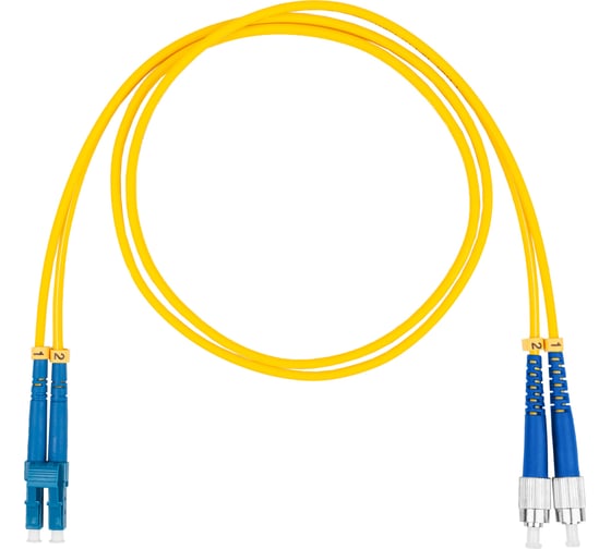 Оптический коммутационный шнур (патч-корд) DATAREX lc-fc duplex os2 нга-hf желтый 1,0 м DR-220241 1