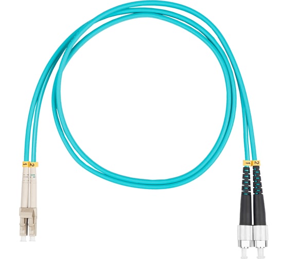 Оптический коммутационный шнур (патч-корд) DATAREX lc-fc duplex om3 нга-hf бирюзовый 0,5 м DR-220260 1