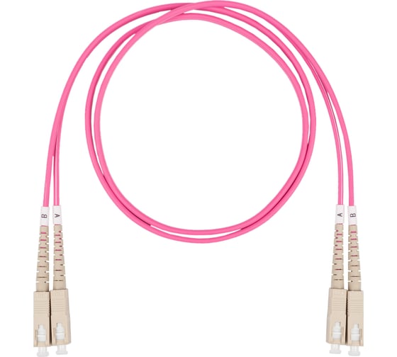 Оптический коммутационный шнур DATAREX патч-корд sc-sc duplex om4 нга-hf маджента 10 м DR-221177 1