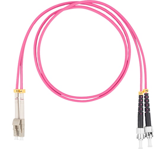 Оптический коммутационный шнур (патч-корд) DATAREX lc-st duplex om4 нга-hf маджента 7,0 м DR-220376 1