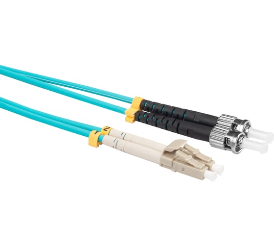 Оптический коммутационный шнур (патч-корд) DATAREX lc-st duplex om3 нга-hf бирюзовый 5,0 м DR-220365