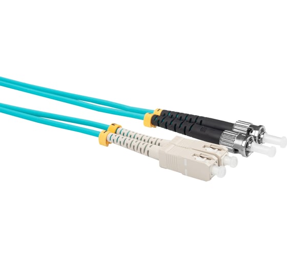 Оптический коммутационный шнур (патч-корд) DATAREX sc-st duplex om3 нга-hf бирюзовый 5,0 м DR-221365