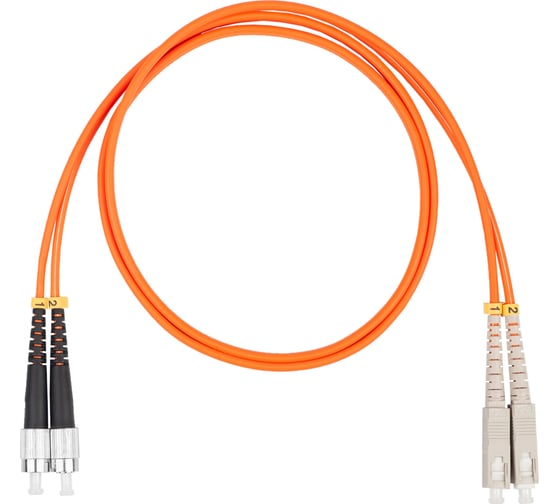 Оптический коммутационный шнур DATAREX патч-корд sc-fc duplex om2 нга-hf оранжевый 5,0 м DR-221255