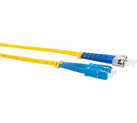 Оптический коммутационный шнур (патч-корд) DATAREX sc-st duplex os2 нга-hf желтый 3,0 м DR-221344